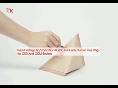 Διορισμένη τάση 60/125/250 V AC/DC Full Curly Human Hair Wigs για υπηρεσίες OED και ODM