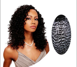 Ο φυσικός Μαύρος 100 ινδικά σγουρά ανθρώπινα μαλλιά 14» - 28», Kinky σγουρά ανθρώπινα μαλλιά