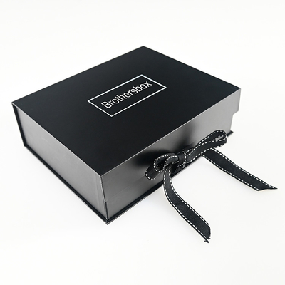 Folding Foldable Magnetic Packaging Paper Gift Box With Ribbon